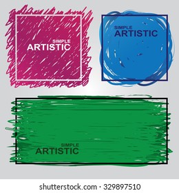 Background for Typography Poster Template, vector design in square stroke.