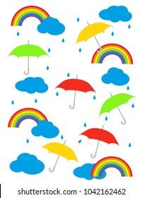 Background umbrella clouds rain