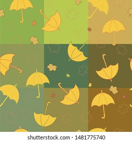 Background with umbrellas for fabric design, backgrounds, packaging, wrapping paper, covers, fashion