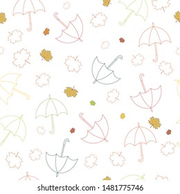 Background with umbrellas for fabric design, backgrounds, packaging, wrapping paper, covers, fashion