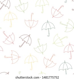 Background with umbrellas for fabric design, backgrounds, packaging, wrapping paper, covers, fashion