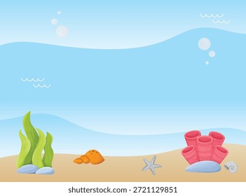 Fondo submarino con Vector de coral
