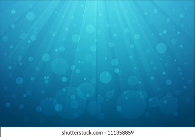 Background of underwater scene with air bubbles.