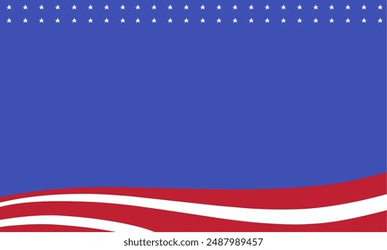 Background of United States Flag and stars. Suitable for placing on major holidays in the United States.