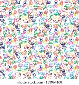 Background of universal web icons. Vector illustration