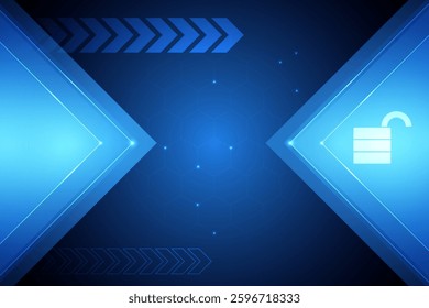 Background of Unlock Access Technology. Blue