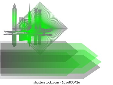 background with unrealistic abstract city. 10 EPS