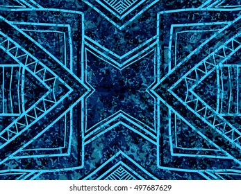 Background with unusual geometric shapes. Abstract elements texture. Dark grunge surface. Modern geometry wallpaper. Trendy vector background for web design or printed products.