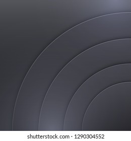 Background Unusual modern material design. Dark circle style. Abstract Vector Illustration.