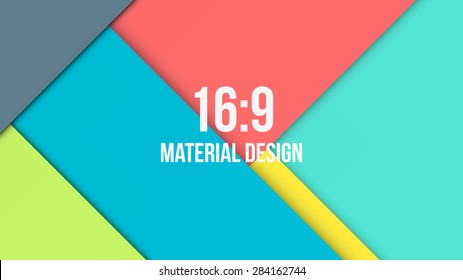 Background Unusual modern material design. Format 16:9 . Vector Illustration. 