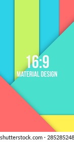 Background Unusual modern material design. Format 16:9 . Vector Illustration. 