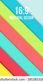 Background Unusual modern material design. Format 16:9 . Vector Illustration. 