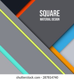 Background Unusual modern material design. Square format. Vector Illustration. 