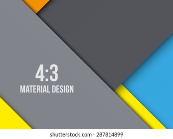 Background Unusual modern material design. 4:3 format. Vector Illustration. 