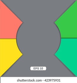 Background Unusual modern material design. Square format. Vector Illustration.