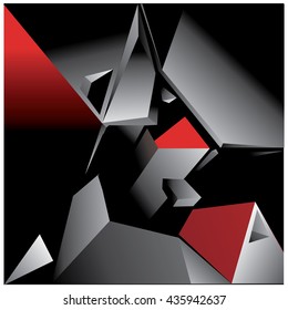 Background Unusual modern material design. Square and triangle form. Abstract Illustration