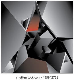 Background Unusual modern material design. Square and triangle form. Abstract Illustration