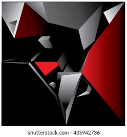 Background Unusual modern material design. Square and triangle form. Abstract Illustration