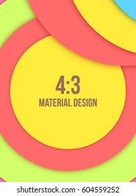 Background Unusual modern material design. Format 4:3. Editable Abstract Vector Illustration.