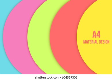 Background Unusual modern material design. Format A4. Editable Abstract Vector Illustration.