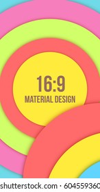 Background Unusual modern material design. Format 16:9. Editable Abstract Vector Illustration.