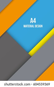 Background Unusual modern material design. Format A4. Editable Abstract Vector Illustration.