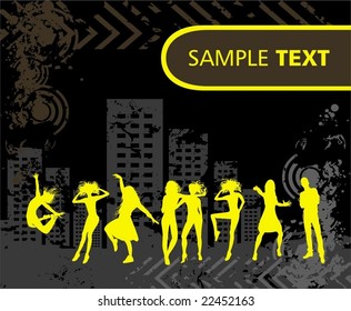 Background in urban style with  grunge elements