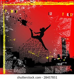 Background in urban style with grunge elements