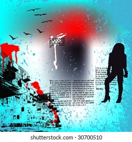 Background in urban style with grunge elements