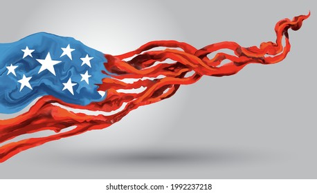 Antecedentes con la bandera pintada de Estados Unidos