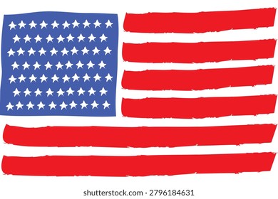 Background with USA painted flag
