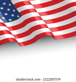 Background with usawavy flag on white