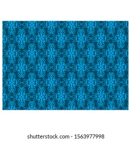 The Background uses Blue Ornament Patterns