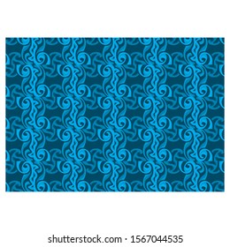 The Background uses Blue Ornament Patterns