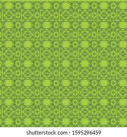 The Background uses Green Batik Ornament Patterns