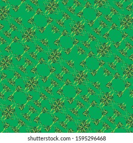 The Background uses Green Batik Ornament Patterns