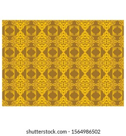 The Background uses Yellow Ornament Patterns