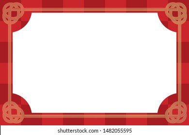 Background using Japanese pattern “mizubiki”, traditional pattern, border, material for New Year's cards