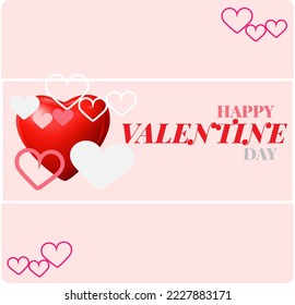 Día de San Valentín de fondo... La forma de papel 3d ama el diseño de postales para valentina con fondo rosa.
