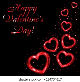 Background of valentine hearts.