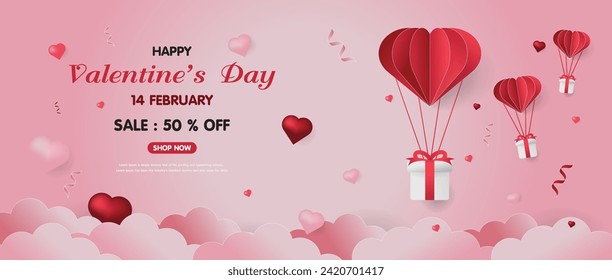 Background for valentine's day banner. Valentine's day minimal scene for products showcase. Valentine's Day sale.