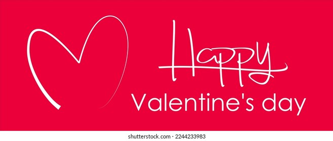 Background for Valentine's Day featuring a heart design and the text "happy Valentine's Day" in font. Image in vector format. posters, brochures, banners, invitations, and flyers. Happy Valentine's