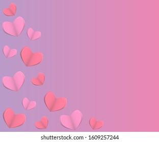 Background for Valentine's Day with hearts.