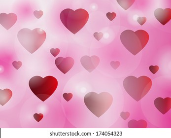 Background for Valentine's Day with hearts.Vector background eps 10.
