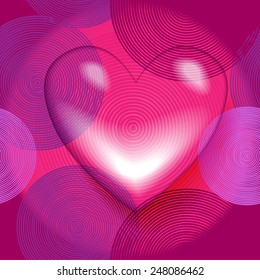 Background for Valentine's day.The image drops in the form of a heart shape. Procurement for greeting text.
