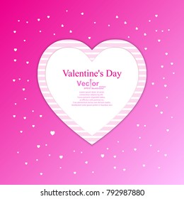 background valentine's day pink frame layout heart love concept