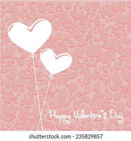 Background for Valentine's Day with two hearts