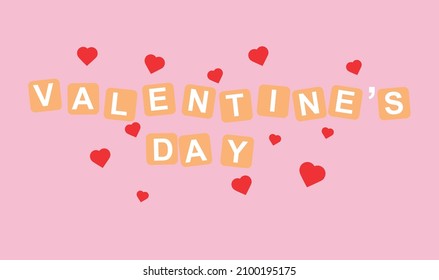 Antecedentes Día de San Valentín. Ilustración vectorial con corazones.