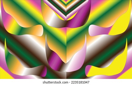 background with variations of dark green, yellow, orange, white, dark brown, pink and purple
