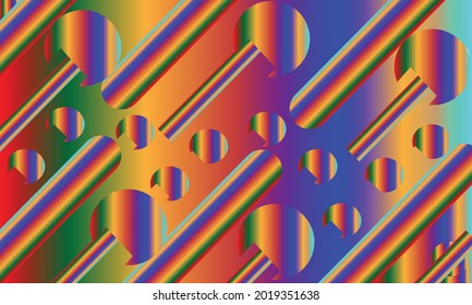 Hintergrund mit Variationen in Rot, Blau, Gelb, Grün, Orange und Violett.